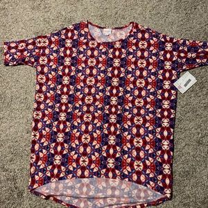 Red white and blue Irma lularoe blouse